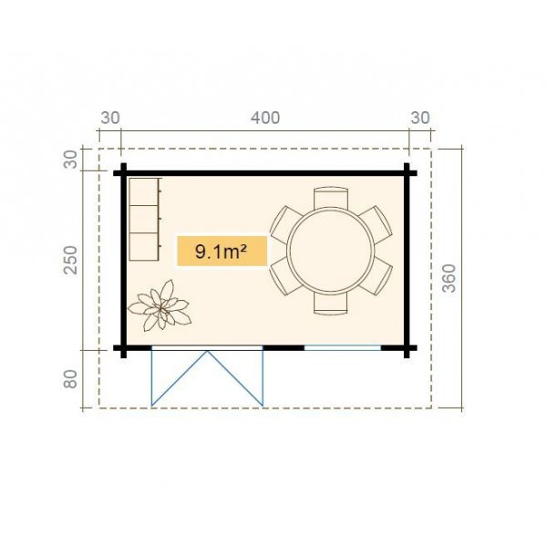 Friggebod Cornelis B - 11,3 m² Friggebod Cornelis B - 11,3 m²