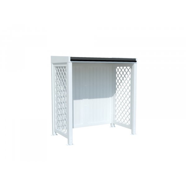Modular Garden Skur 1,8 m med krydsvgge - Hvid-lakeret