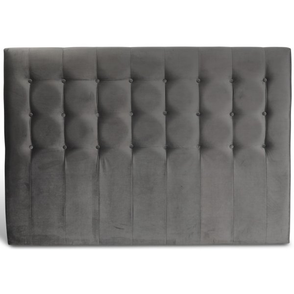 Centa s�nggavel med knappar 160 cm - Gr� sammet