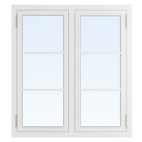 Träfönster - Kopplade 2+1 traditionsfönster - 2-luft - U-värde 1.3