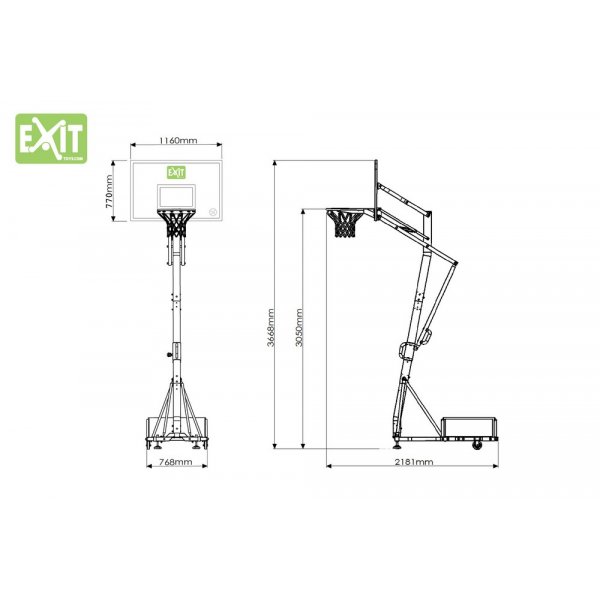 Basketställning Galaxy dunkbar - Flyttbar Basketställning Galaxy dunkbar - Flyttbar