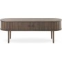 Slide TV-b�nk - Brunlackad ek