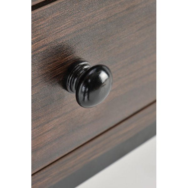 Skrivbord med l�dor valn�t 123 cm bred