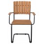 Holm� utematstol med armst�d brun/svart