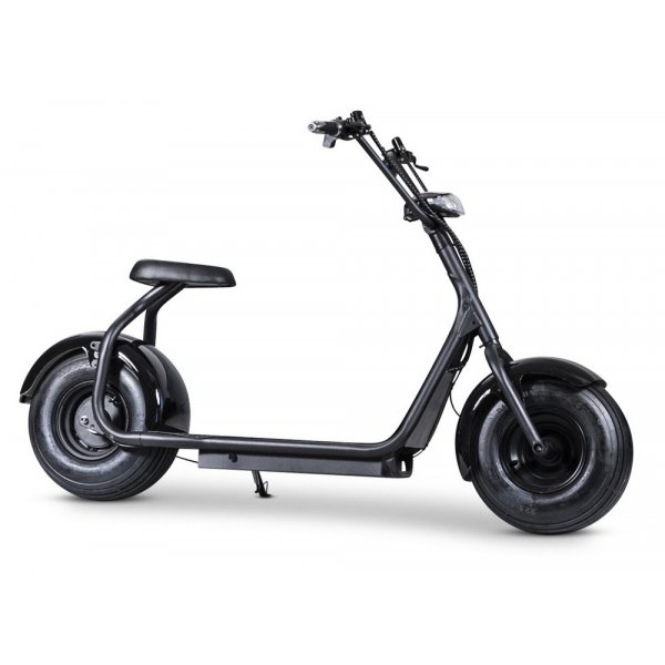 Elscooter Fatbike - Svart 1000W + L�sk�tting