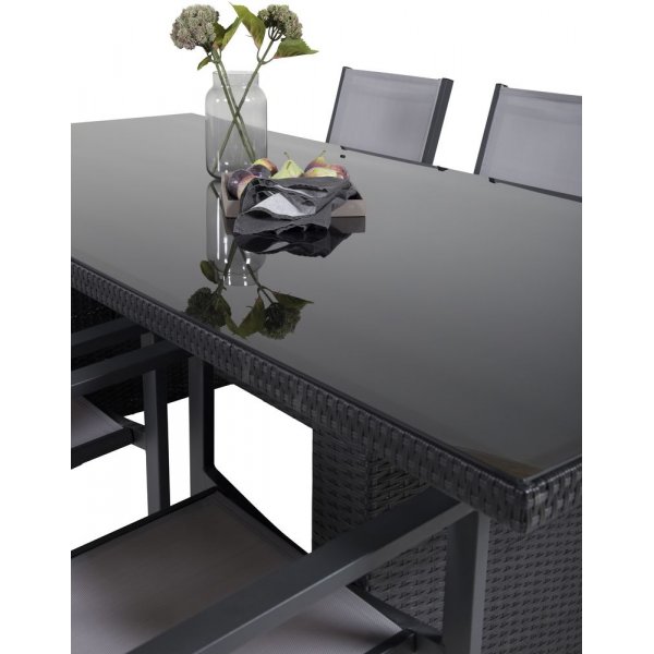 Järnsta Matgrupp (200x100) - Svart - 6 Stolar Järnsta Matgrupp (200x100) - Svart - 6 Stolar