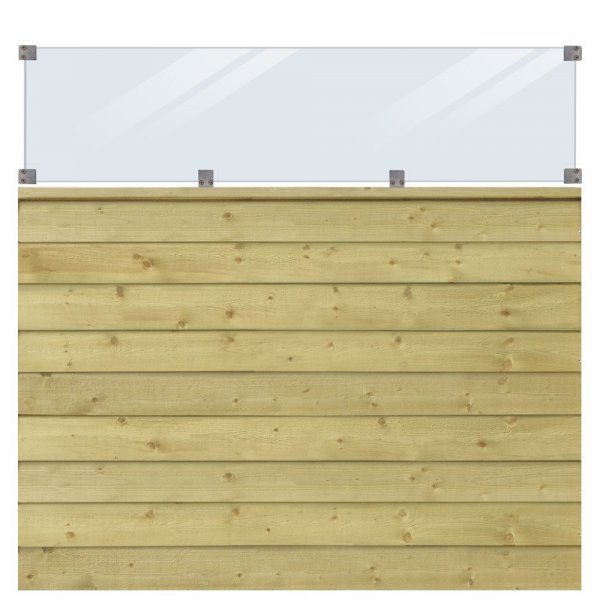 Profilstaket/glas PLUS Klink - 174x163 cm