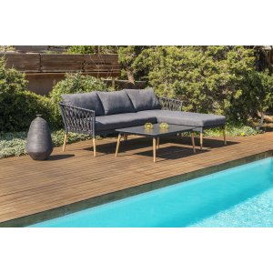 Loungegrupp utomhus Ipanema gr� - Olefin + M�belv�rd