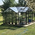 Kundbild Växthus Saturnus med härdat glas - 12,8 m²: Mina plantor