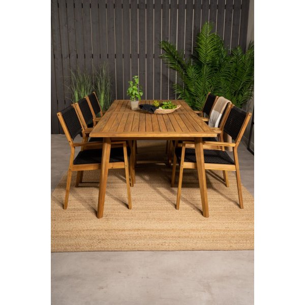 Charlottenberg Matgrupp (220x100) - Natur - 6 Stolar Charlottenberg Matgrupp (220x100) - Natur - 6 Stolar