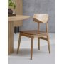 1 Matstol Oljad Ek med Brun sits PU - Kleppen