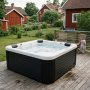 Spabad utomhus 5 platser 200x200 cm Nordamist - Vit akryl