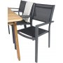 Malmby Spisegruppe (180x90) - Sort/Natur - 6 Stole