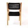 Lekvall Matstol - Svart rep/Akacia Lekvall Matstol - Svart rep/Akacia