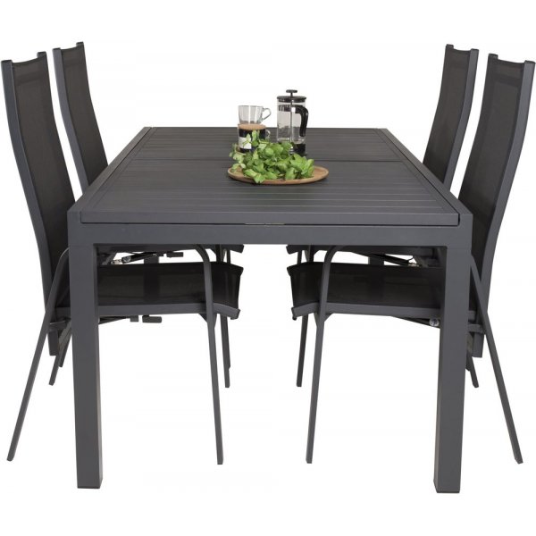 Holma Matgrupp (160x100) - Svart - 4 Stolar Holma Matgrupp (160x100) - Svart - 4 Stolar