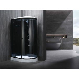 Duschkabin 120x80x215 cm | Svart/Vit | Artemis