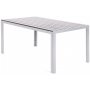 Utematgrupp Ibiza bord 150cm + 6 stolar - Silver/svart