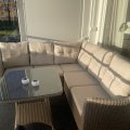 Kundbild H�llestrand h�rngrupp i konstrotting 4 sittplatser - Naturf�rgad: J�ttefin! Perfekt till min balkong!