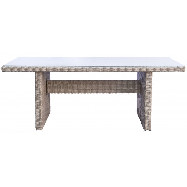 Gartengruppe: 6 Stühle und Tisch 200 x 100 cm Rattan - Hampton/Mercury + Reinigungsspray für Gartenmöbel Gartengruppe: 6 Stühle und Tisch 200 x 100 cm Rattan - Hampton/Mercury + Reinigungsspray für Gartenmöbel