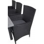 Ekens Matgrupp (152x90) - Svart/Gr - 6 Stolar