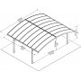 Canopia Arizona Breeze dobbelt carport i metal 6 x 5