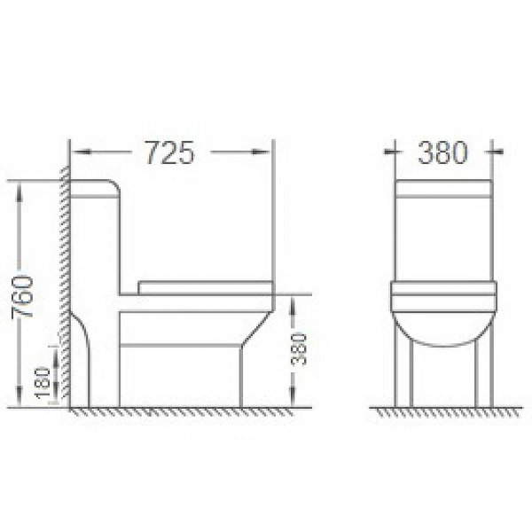 Standtoilette | Schwarz Standtoilette | Schwarz