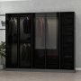 Cavolo garderob 225x52x210 cm - Antracit/svart