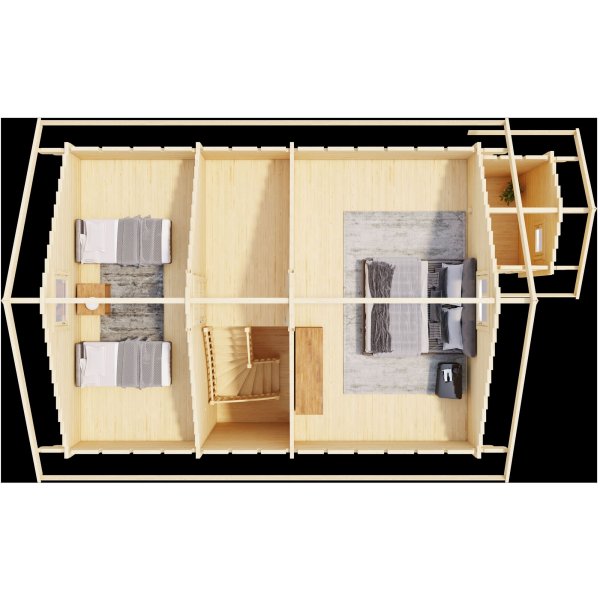 Lomamökki Elliot B - 42,5 m² Lomamökki Elliot B - 42,5 m²