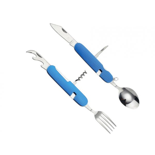 Multiverktyg för camping 6 i 1 - Blå Multiverktyg för camping 6 i 1 - Blå