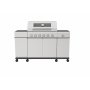 Gasolgrill med sidobr�nnare och f�rvaringssk�p - 6 br�nnare - rostfritt st�l