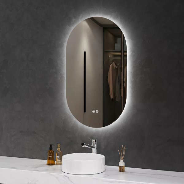 Soikea peili Foligno LED-valolla Soikea peili Foligno LED-valolla