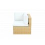 Loungegrupp konstrotting | Soffa med bord & 2 pallar f�r uteplats | Beige