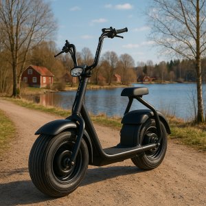 Elscooter Fatbike - 1000W + Reflekterende sele Elscooter Fatbike - 1000W + Reflekterende sele