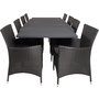 Holma Matgrupp (160x100) - Svart - 8 Stolar