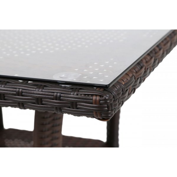 Matgrupp Sumba bord + 4 stolar - Brun melerad