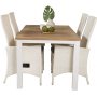 Dotorp Matgrupp (160x90) - Vit/Natur - 4 Stolar