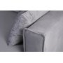Soffa 250 cm bred m�rkgr� sammet 114 cm djup