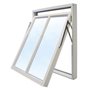 Vridf�nster med b�gpost - 3-glas - Aluminium - U-v�rde: 1,1