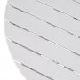 Holm� utebord runt �70 cm - Vit