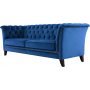 Soffa 3-sits Chesterfield Blå - Milton Soffa 3-sits Chesterfield Blå - Milton