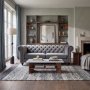 Chesterfield Soffa Sammet - Gr� 3-sits Inredning & M�bel - 219x88x78 cm