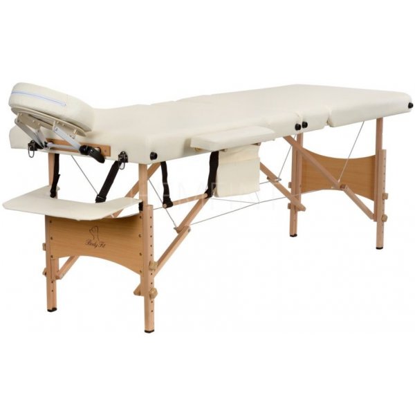 Massagebänk med träben - 4 zoner - Enfärgad Massagebänk med träben - 4 zoner - Enfärgad