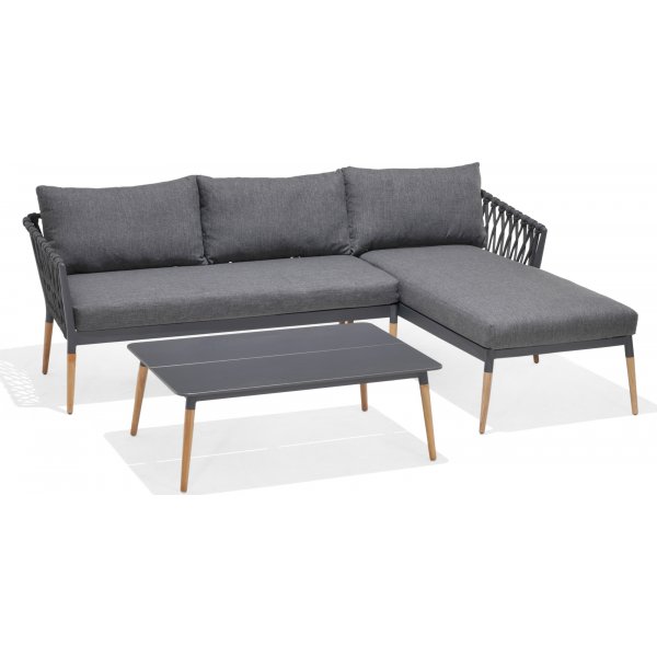 Loungegrupp utomhus Ipanema gr� - Olefin + M�belv�rd