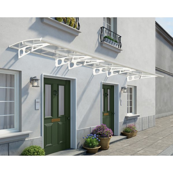 Canopia Bordeaux Klar Entrtak 1,4 x 7 - Vit/klarglas