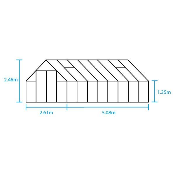 Greenhouse Qube 13 m² - Schwarz Greenhouse Qube 13 m² - Schwarz