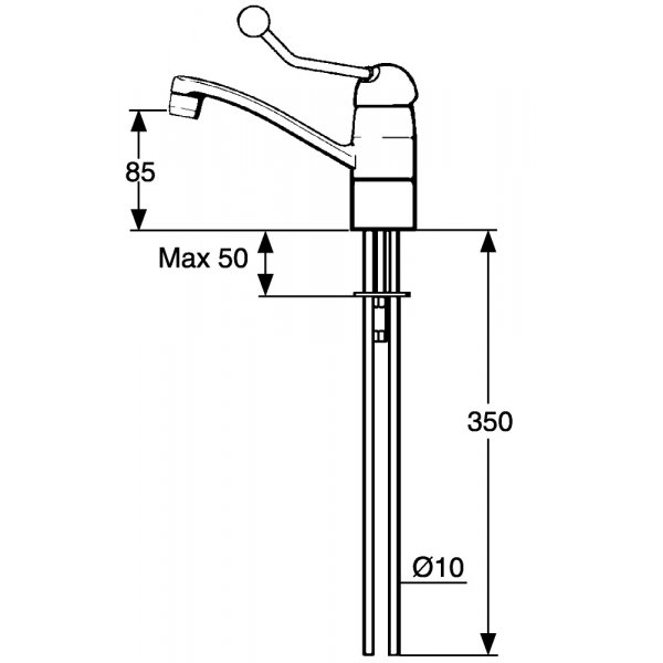 FM Mattsson Tvättställsblandare 9000 sjukhusmodell FM Mattsson Tvättställsblandare 9000 sjukhusmodell