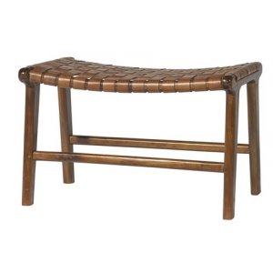 Fotpall Porto Large - Konjak / Teak