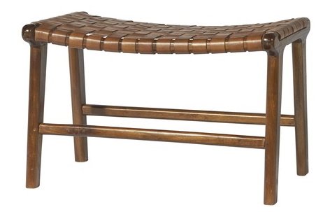 Fotpall Porto Large - Konjak / Teak