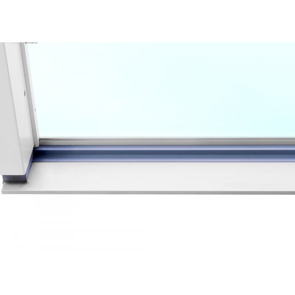 2-delt facadeparti i aluminium med skydedør - 3-glas + Drivrem 2-delt facadeparti i aluminium med skydedør - 3-glas + Drivrem