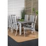 Ekens Matgrupp (160x90) - Vit/Gr - 6 Stolar